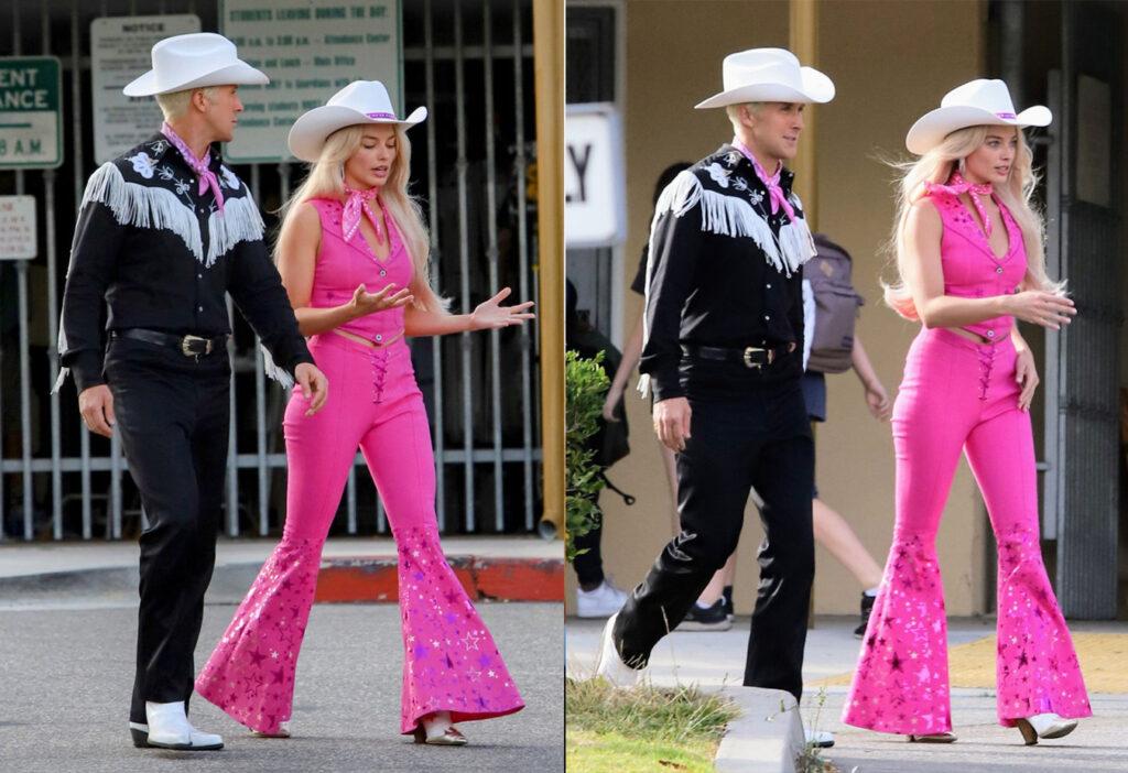 Spotting Ryan Gosling and Margot Robbie in Barbie's Set