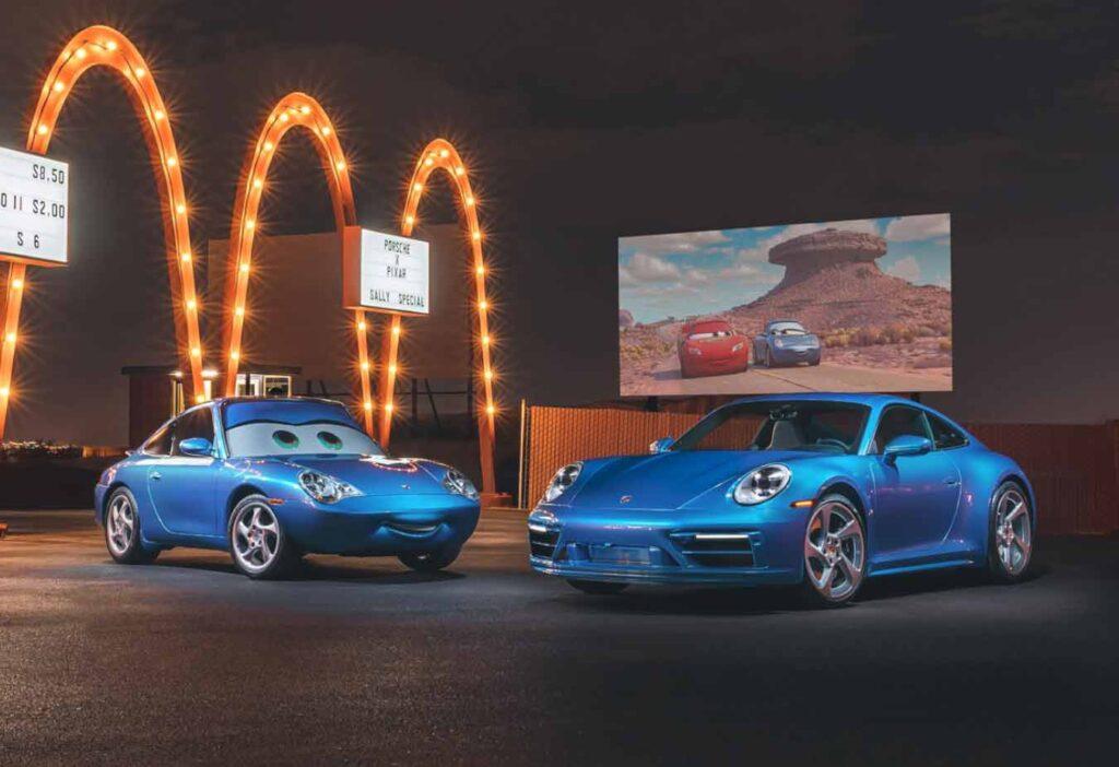Porsche Shows Up "Sally Carrera" from Cars Movie