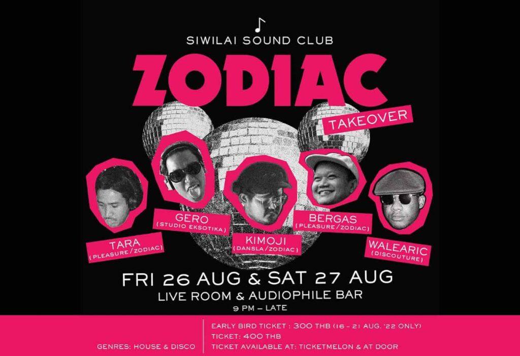 ZODIAC Jakarta Takeover Siwilai Sound Club Thailand